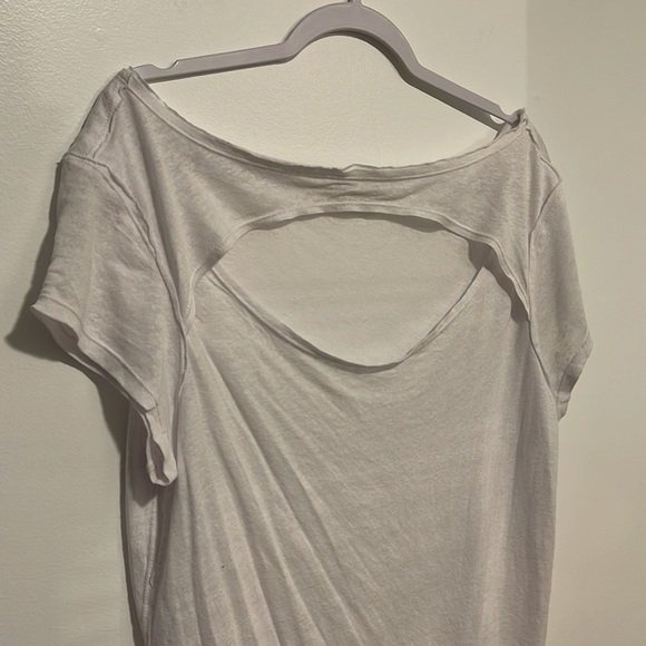 NEW We The Free FP white cutout short sleeve tshirt small - Picture 3 of 6